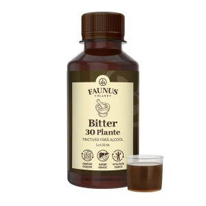 Faunus Tinctura Bitter Complex din 30 de Plante Fără Alcool, 200 ml