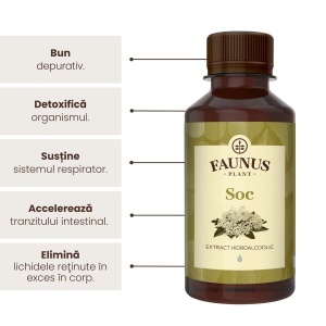 Faunus Tinctura de soc, extract hidroalcoolic, 200 ml - Img 6
