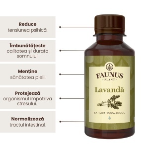 Faunus Tinctura Lavanda, 200 ml – pentru relaxare, somn profund si echilibru nervos - Img 6