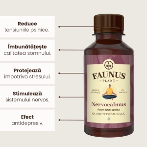 Faunus Tinctura Nervocalmus, 200 ml – pentru calm, somn linistit si echilibru nervos - Img 6