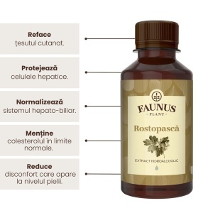 Faunus Tinctura Rostopasca, 200 ml – pentru ficat, bila si regenerarea pielii - Img 6
