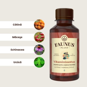 Faunus Tinctura Vitaminizantus cu catina, macese, echinacea si urzica, 200 ml - Img 5