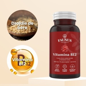 Faunus Vitamina B12 1000 mcg, 30 Capsule - Img 4