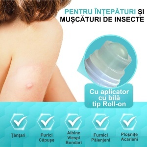 Gel Roll-On Calmant pentru Înțepături de Insecte Flint Med, 10 ml, Kyberg - Img 2