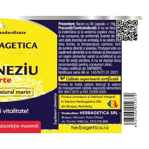 Herbagetica Magneziu Forte, 30 capsule - Img 3