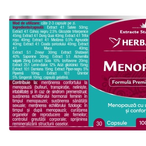 Herbagetica Menopauzen, 30 capsule - Img 2