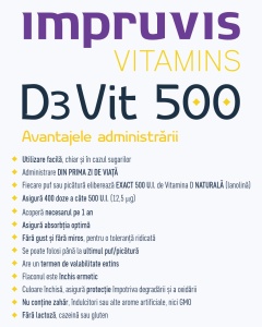 Impruvis D3Vit 500 cu Picurator - Vitamina D3 500 U.I. - 20 ml - Img 4