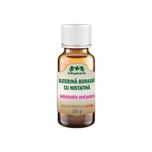Infofarm Glicerină Boraxată cu Nistatină, 20 g