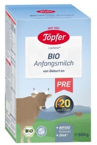 Lapte praf Bio Pre Lactana, +0 luni, 600g, Topfer - Img 1