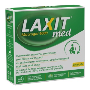 Laxit Med cu Macrogol 4000, 10 plicuri x 10 g, Fiterman Pharma