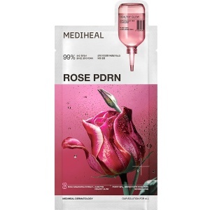 Mască tip șervețel Rose PDRN Essential Sheet Mask Healthy Glow, 24 ml, Mediheal - Img 2