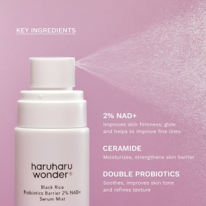 Mist-serum facial hidratant cu probiotice și NAD+ Haruharu Wonder Black Rice, 80 ml - Img 2
