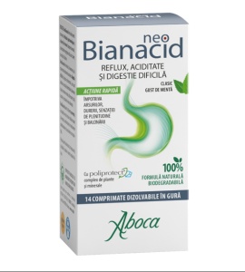 NeoBianacid aroma de mentă, 14 comprimate masticabile, Aboca