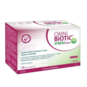 Omni Biotic Stress Repair probiotice pentru reducerea efectelor stresului, 28 plicuri