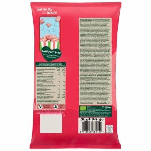 Organix Puffcorn Snack Bio cu Căpșuni și Mere, de la 12 luni, 4 x 10 g - Img 2
