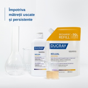 Rezerva Eco Sampon Anti-Matreata Uscata Kelual Squanorm, 400 ml – Ducray - Img 3