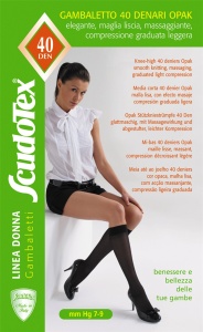 Scudotex 468 ciorapi genunchi compresie usoara 40 den Nero marimea 2-S