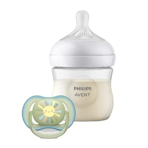 Set Biberon Natural Response + Suzeta Ultra Air Avent, 0-6 luni, Philips
