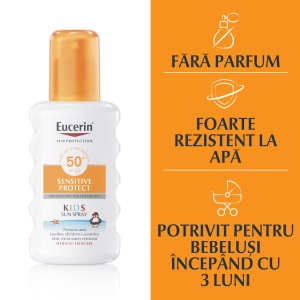 Spray de corp pentru copii SPF 50+ Sun Protect Sensitive, 200 ml, Eucerin - Img 2