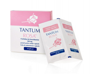 Tantum Rosa, 500 mg granule solutie vaginala, 10 plicuri, Angelini
