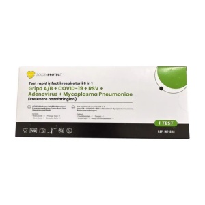Test rapid Combo 6-în-1 infecții respiratorii, 1 test, Golden Protect