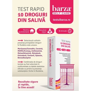 Test Rapid din Salivă 10 Droguri, 1 bucată, Self Care - Barza - Img 2