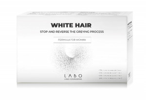 Tratament impotriva incaruntirii parului pentru femei LABO White Hair, 20 fiole x 3.5ml - Img 1
