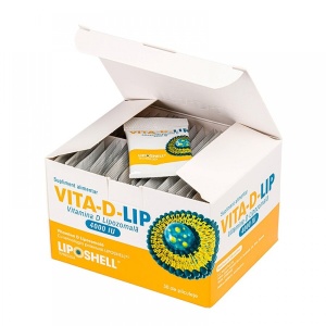 VITA-D-LIP Vitamina D3 lipozomală 4000 UI, 30 plicuri, Liposhell - Img 2