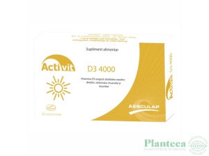 Vitamina D3 4000 UI Activit, 30 comprimate, Aesculap