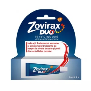 Zovirax Duo crema, 50 mg/10 mg/g, 2 g, GSK