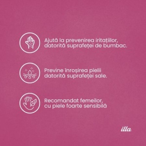 Absorbante bumbac zilnice, 2 picaturi, Illa, 20 bucati - Img 3