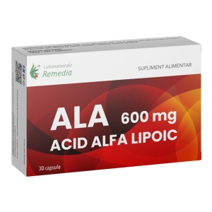 Acid alfa lipoic 600 mg, 30 capsule, Laboratoarele Remedia
