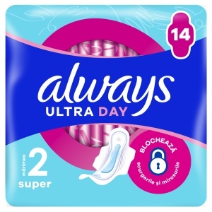 Always Ultra Super Plus Duo Absorbante, 14 bucăți