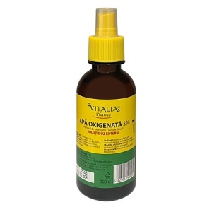Apa oxigenată 3% cu pulverizator, 200 g, Vitalia