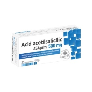 Asaprin 500 mg, 20 comprimate, Helcor