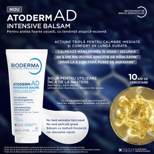Balsam anti-mâncărime pentru față și corp Atoderm AD Intensive, 200 ml, Bioderma - Img 4