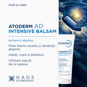 Balsam anti-mâncărime pentru față și corp Atoderm AD Intensive, 75 ml, Bioderma - Img 3