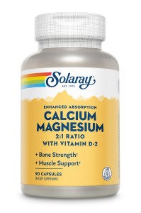 Calciu, Magneziu si Vitamina D Solaray, 90 capsule, Secom - Img 1