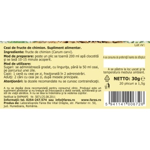 Ceai fructe de Chimion, D118, 20 plicuri, Fares - Img 3