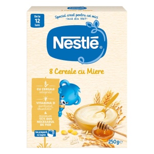Cereale Nestle 8 Cereale cu Miere +12 Luni, 250g - Img 1