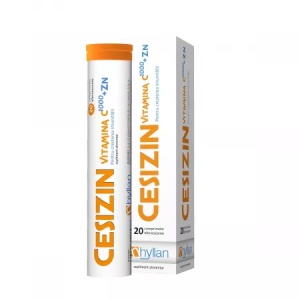 Cesizin Vitamina C 1000 + Zn, 20 comprimate efervescente, Hyllan - Img 2