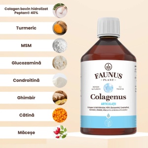 Colagenus Articulatii colagen lichid, 500 ml, Faunus Plant - Img 2