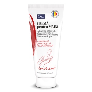 Cremă emolientă pentru mâini cu Vitamina A și E Q4U, 100 ml, Tis Farmaceutic