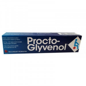 Crema rectala Procto-Glyvenol, 50 mg + 20 mg/g, 30 g, Recordati