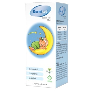 Dormisol picături orale cu melatonină, 30 ml, Dr. Phyto