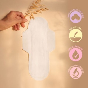 Enroush absorbante de noapte din bumbac organic, 8 buc - Img 2