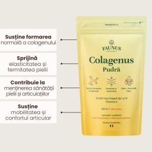 Faunus Colagenus, pudră cu vitamina C și colagen hidrolizat, 303g - Img 5