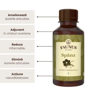 Faunus Tinctura Spanz, 200 ml – pentru dureri articulare si reumatism - Img 6
