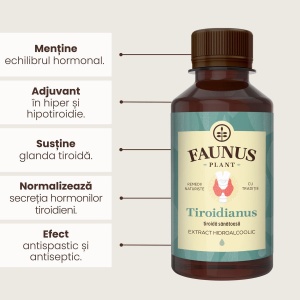 Faunus Tinctura Tiroidianus, 200 ml – pentru reglarea functiei tiroidei - Img 6