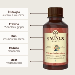 Faunus Tinctura Vitaminizantus cu catina, macese, echinacea si urzica, 200 ml - Img 6